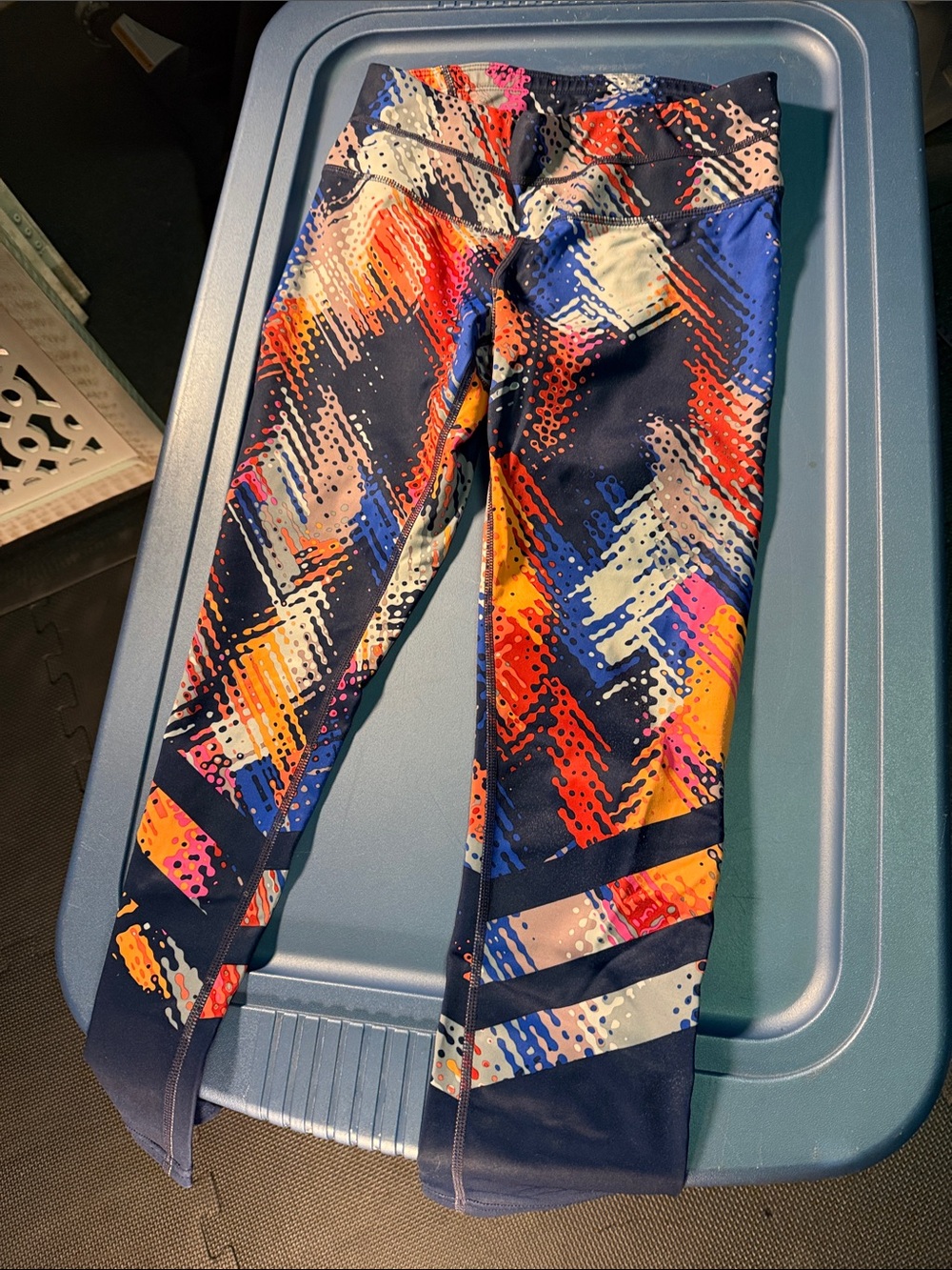 Girls' Multicolor Performance Leggings - Vibrant Printed Kids Bottoms